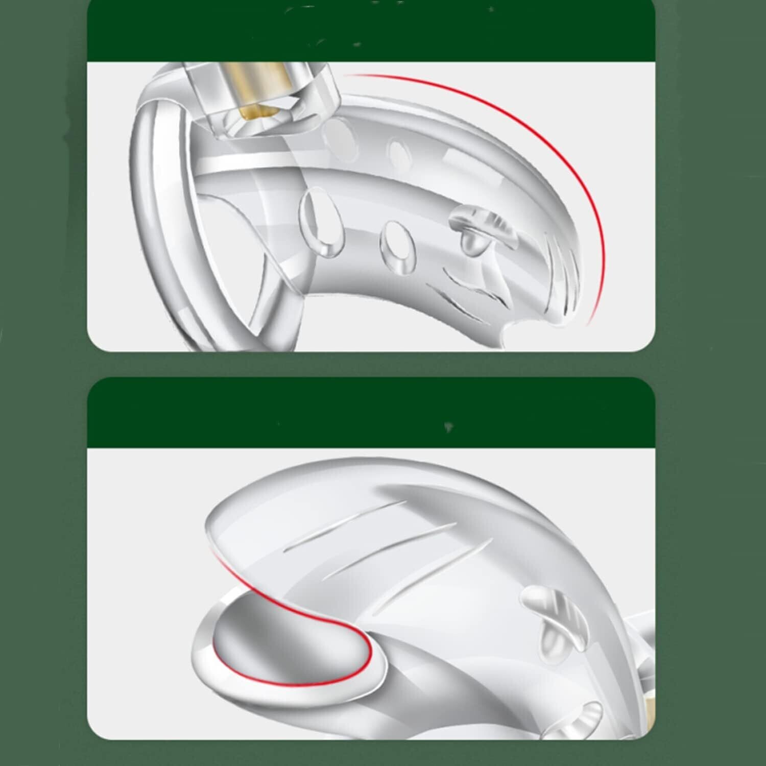 Jaula de Castidad 3 Anillos Acrílica