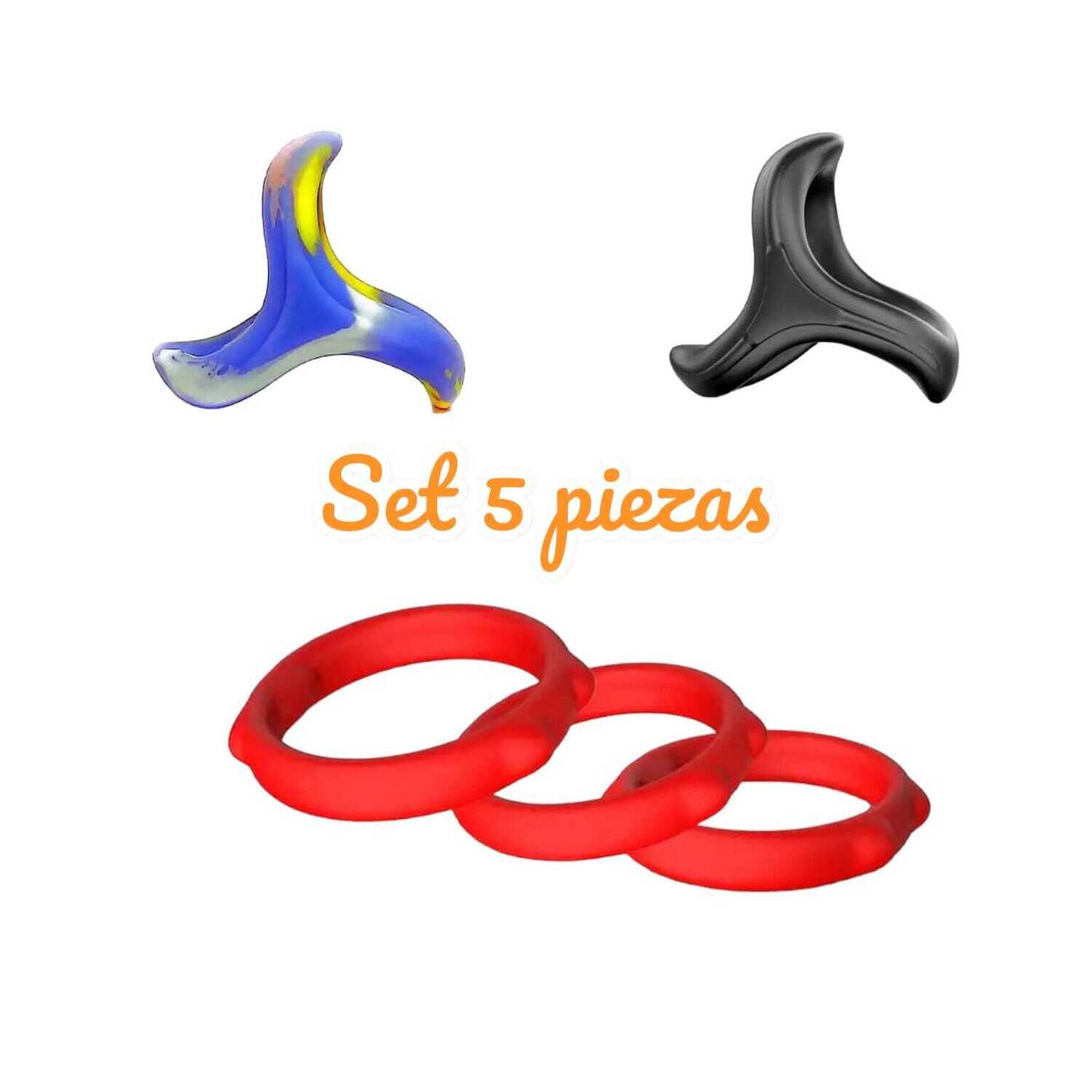 JUEGO DE ANILLOS AJUSTABLES 5 PCS