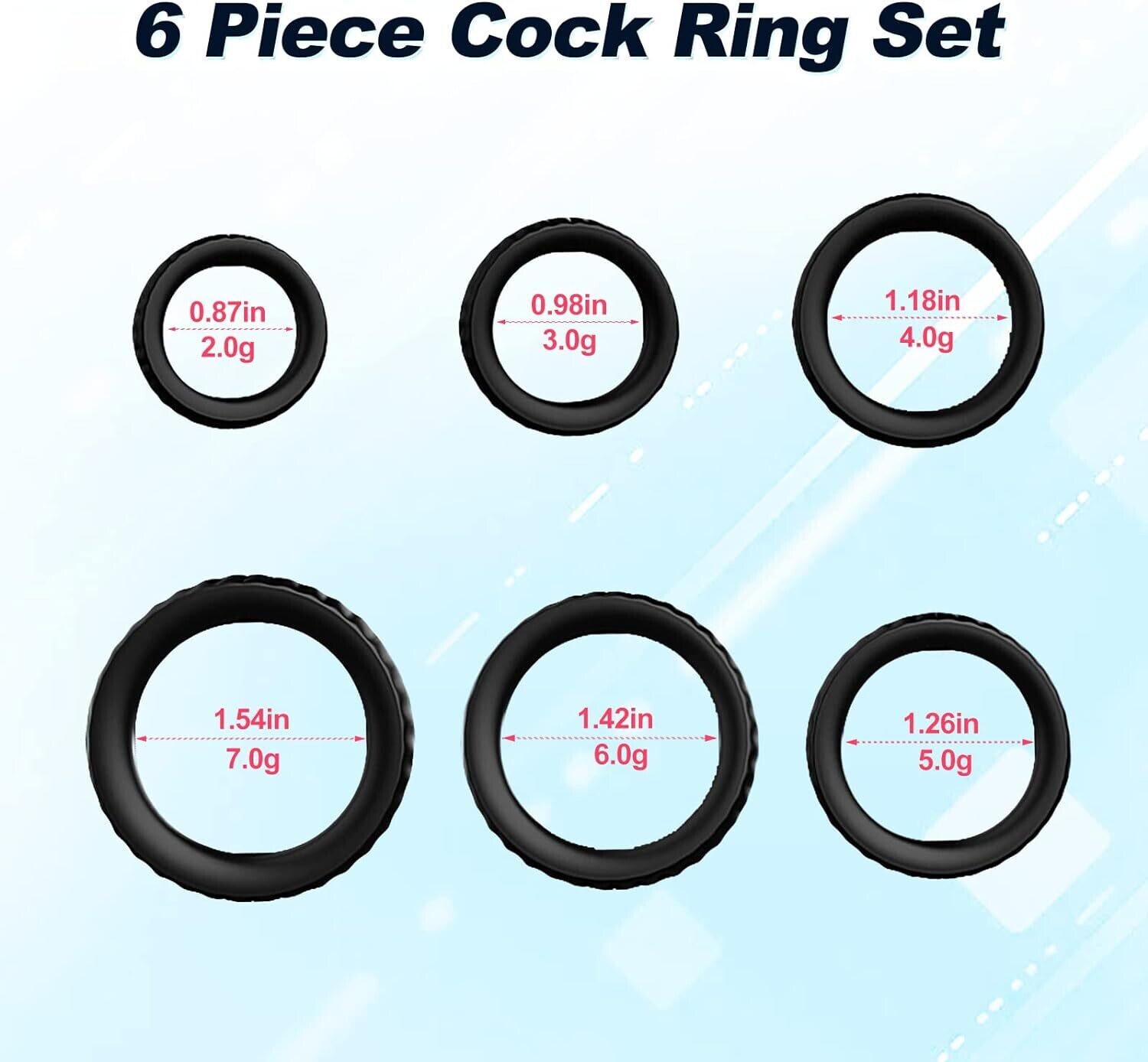 Juego de Anillos de Silicona 6 Piezas
