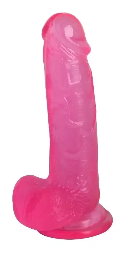 DILDO REALISTA JELLY NEON ROSA