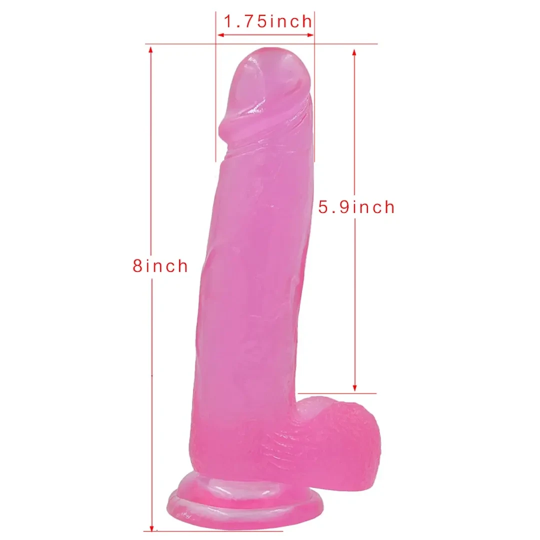 DILDO REALISTA JELLY NEON ROSA