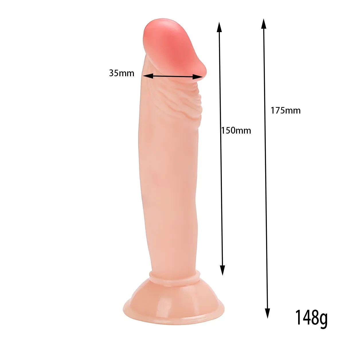 MINI DILDO ANAL CON VENTOSA 6.9&quot;