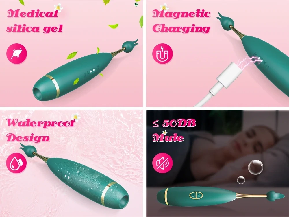 Vibrador y Succionador Tipo Lápiz