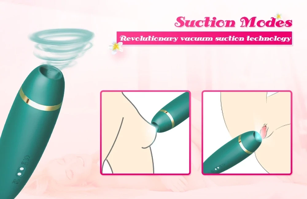 Vibrador y Succionador Tipo Lápiz