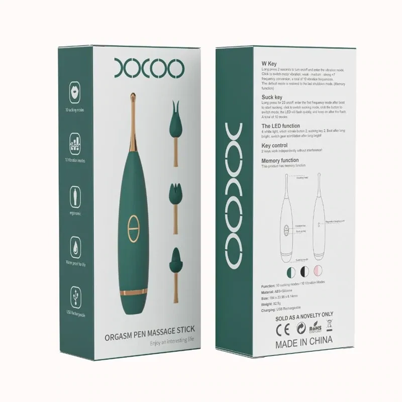 Vibrador y Succionador Tipo Lápiz