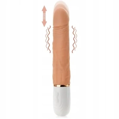 DILDO VIBRADOR REALISTA NATURAL CON MOVIMIENTO DESLIZANTE