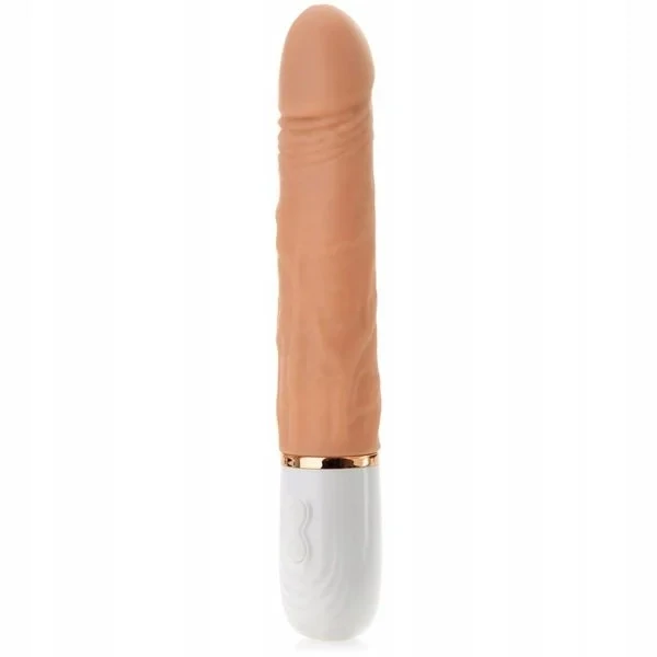 DILDO VIBRADOR REALISTA NATURAL CON MOVIMIENTO DESLIZANTE