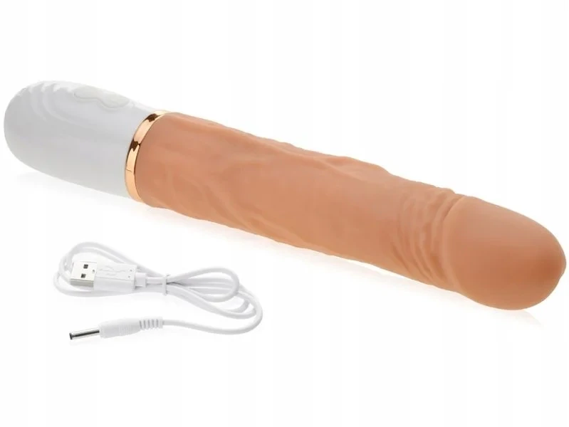 DILDO VIBRADOR REALISTA NATURAL CON MOVIMIENTO DESLIZANTE