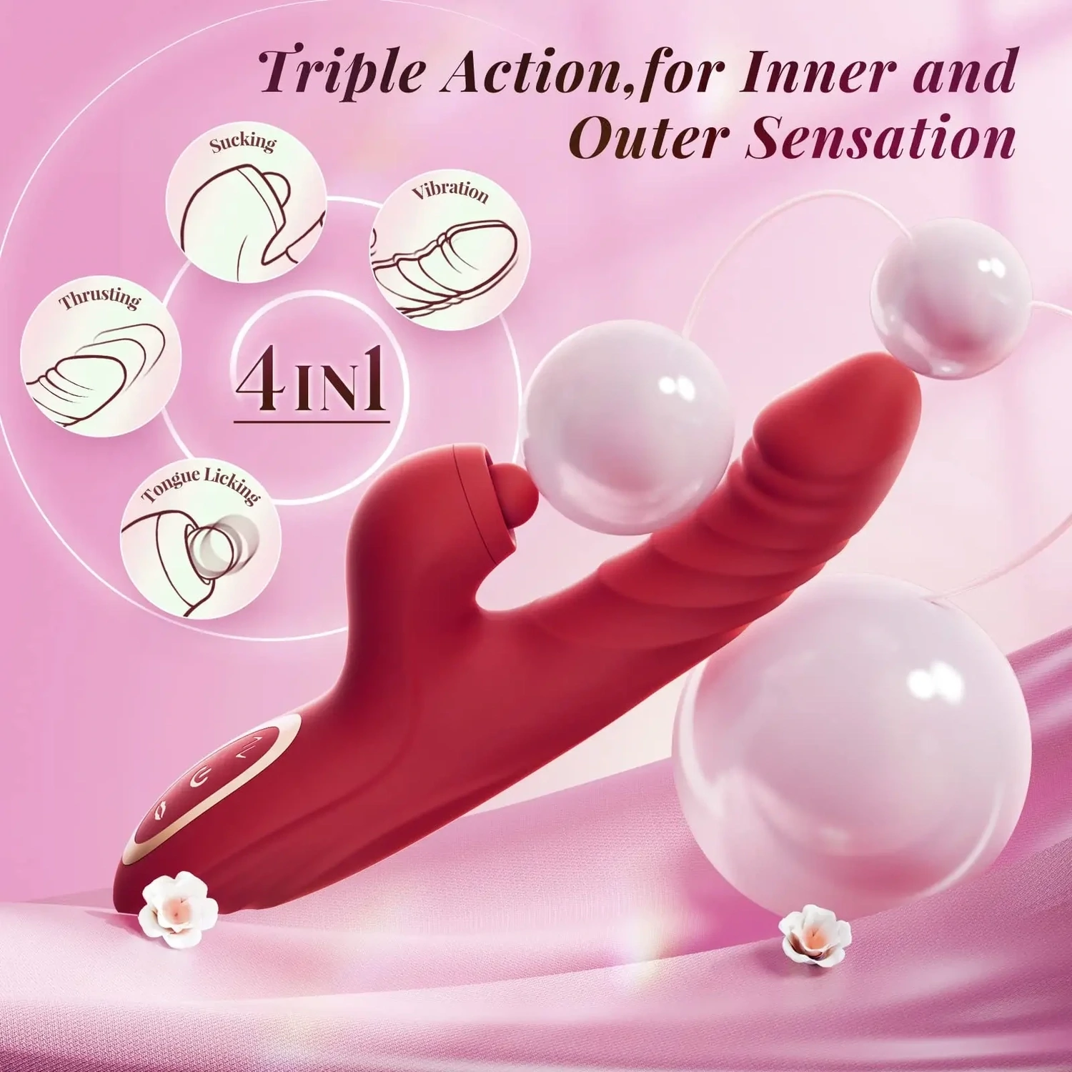 VIBRADOR MULTIFUNCIONAL DAPHNE 4 EN 1