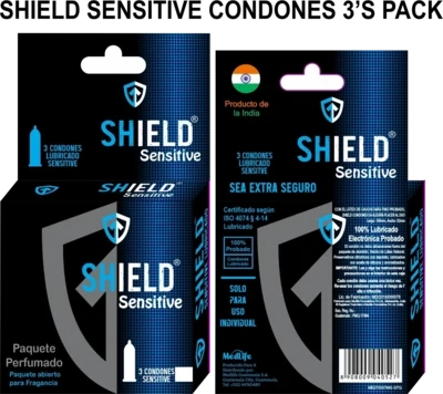 CONDONES SHIELD SENSITIVO LUBRICADO