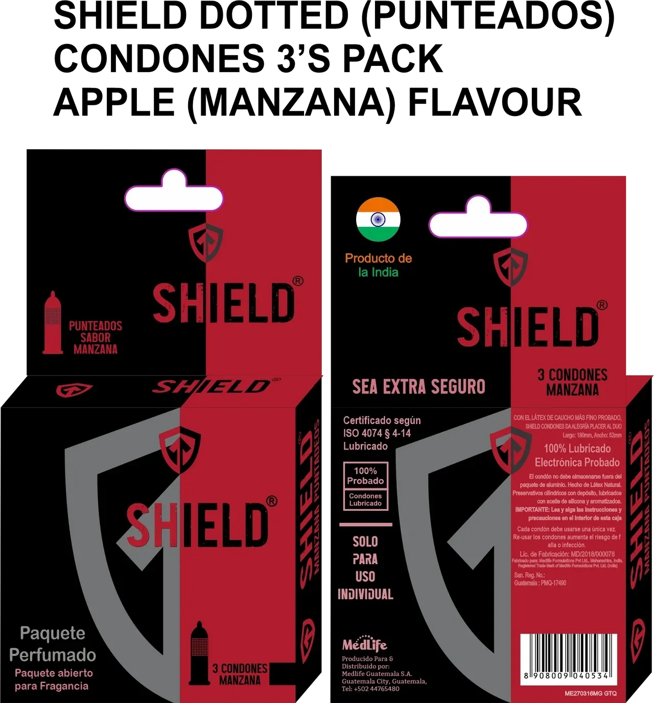CONDONES SHIELD PUNTEADOS