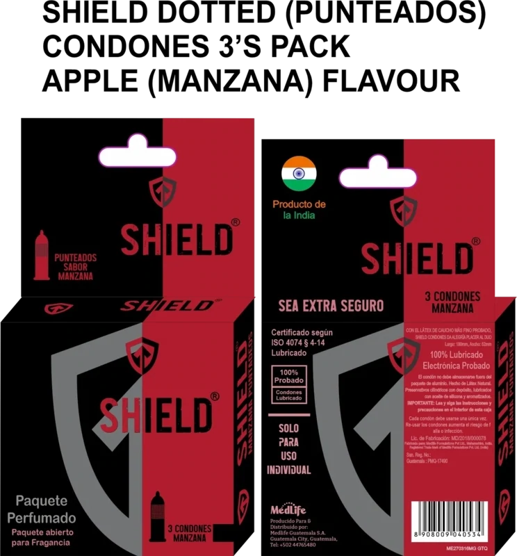 CONDONES SHIELD PUNTEADOS