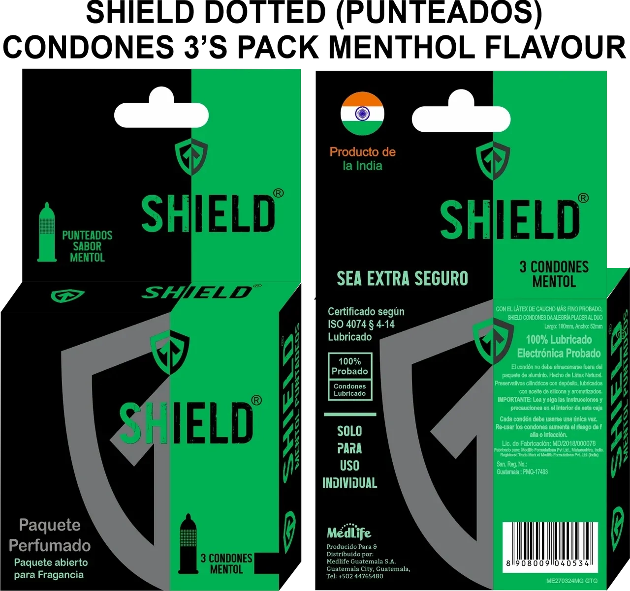 CONDONES SHIELD PUNTEADOS