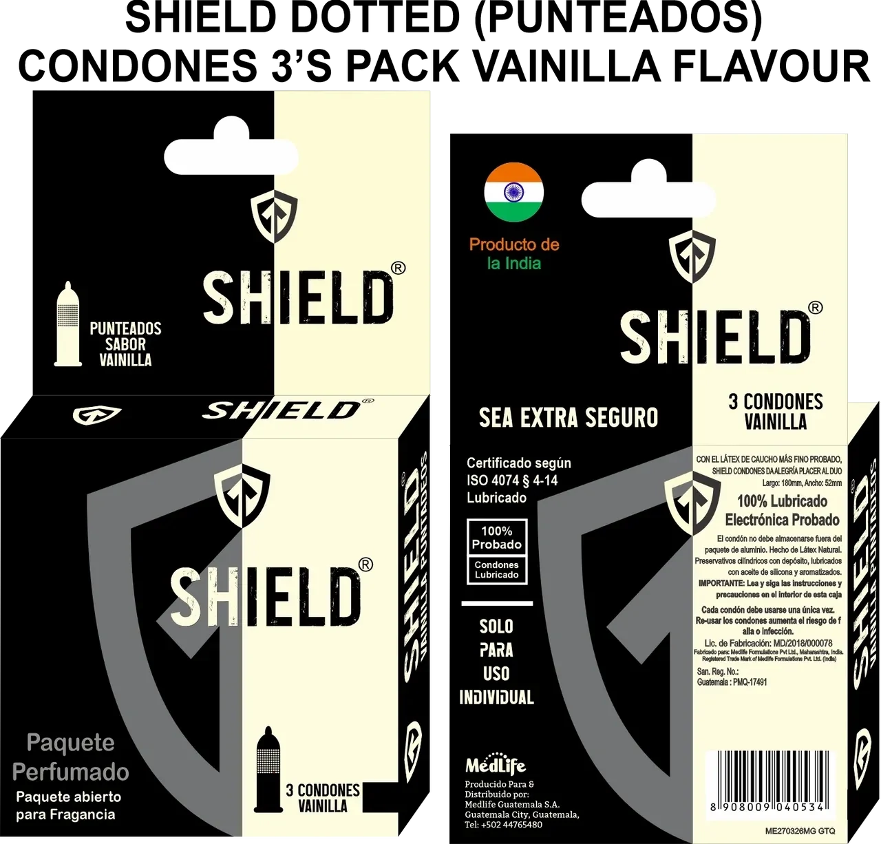 CONDONES SHIELD PUNTEADOS