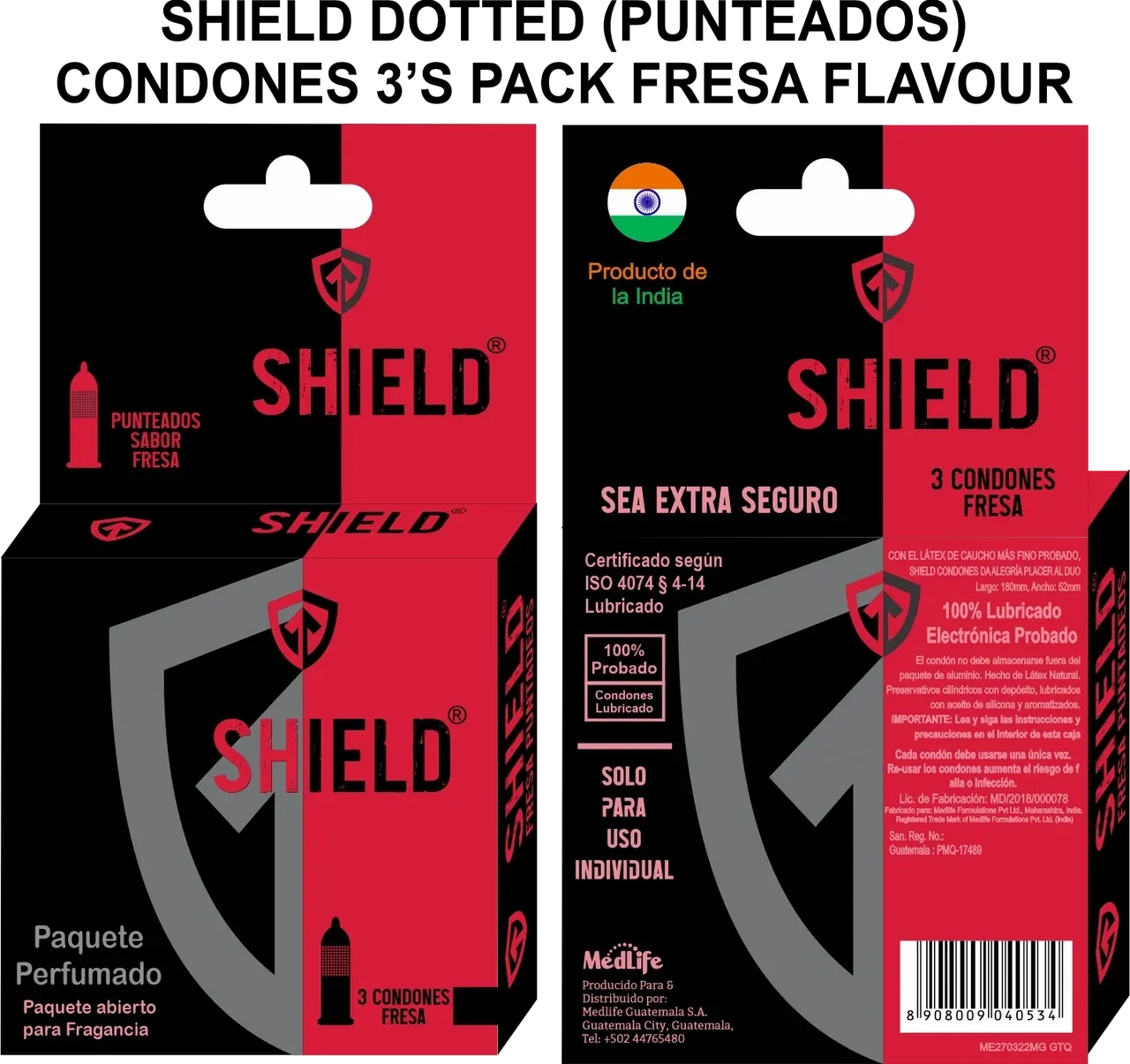 CONDONES SHIELD PUNTEADOS
