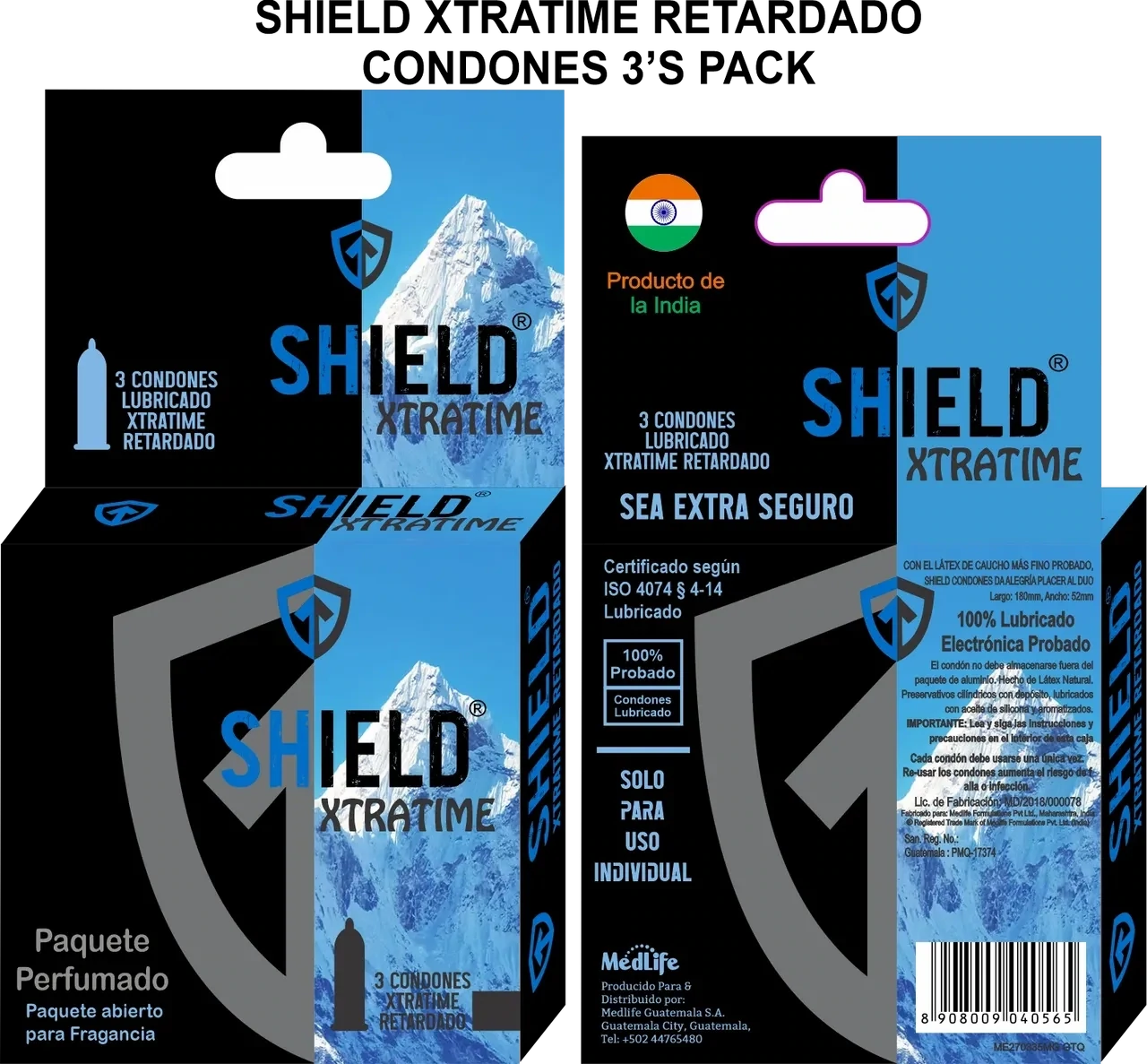 CONDONES SHIELD XTRATIME RETARDADO