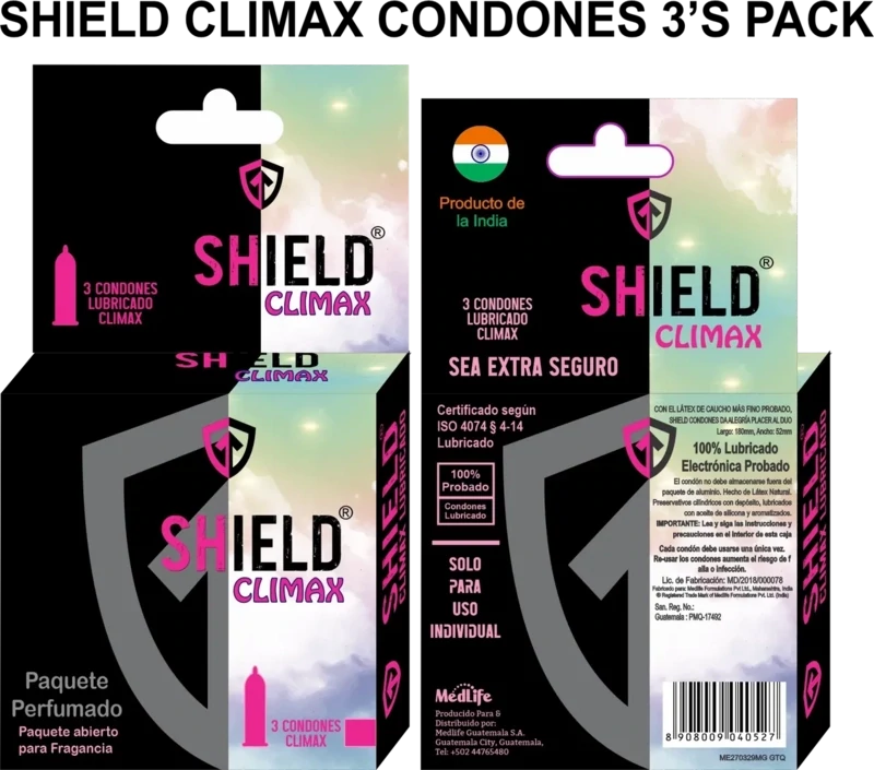 CONDONES SHIELD CLIMAX LUBRICADO