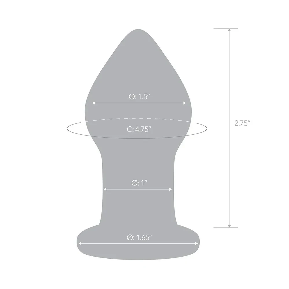 Plug de Vidrio Amatista 3.25&quot;