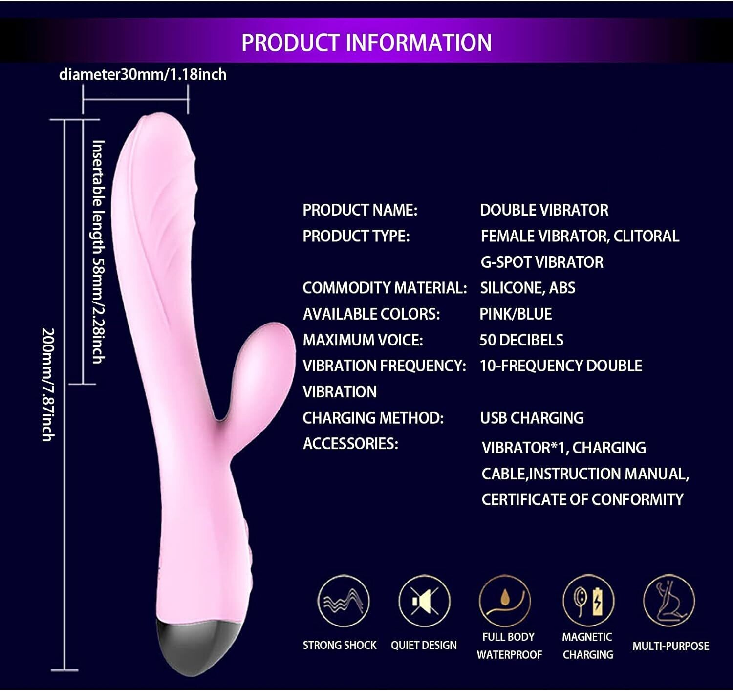 DILDO VIBRADOR ESTIMULADOR PUNTO G