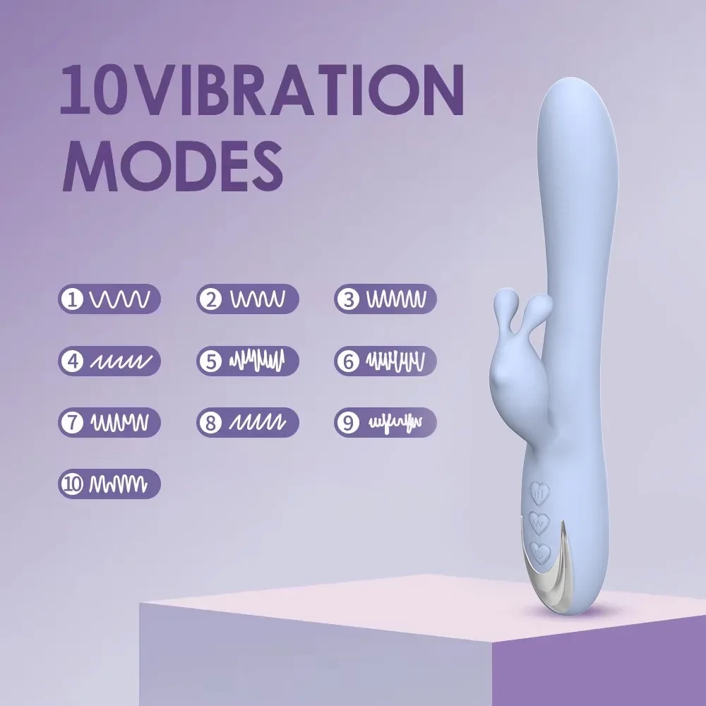 VIBRADOR DE CONEJO DOBLE PUNTO G