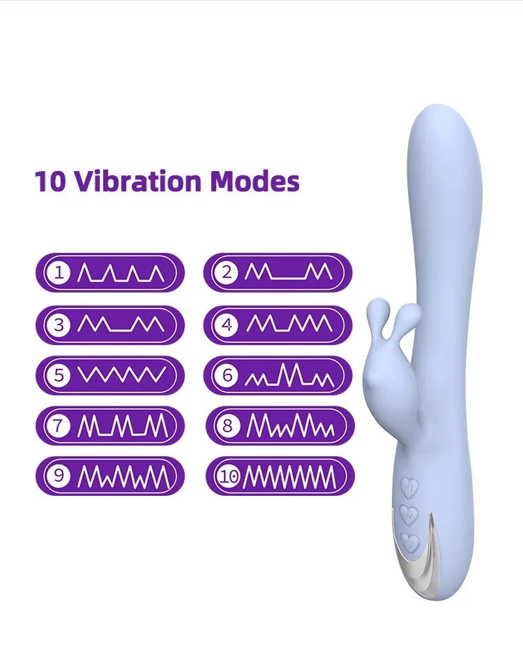 VIBRADOR DE CONEJO DOBLE PUNTO G