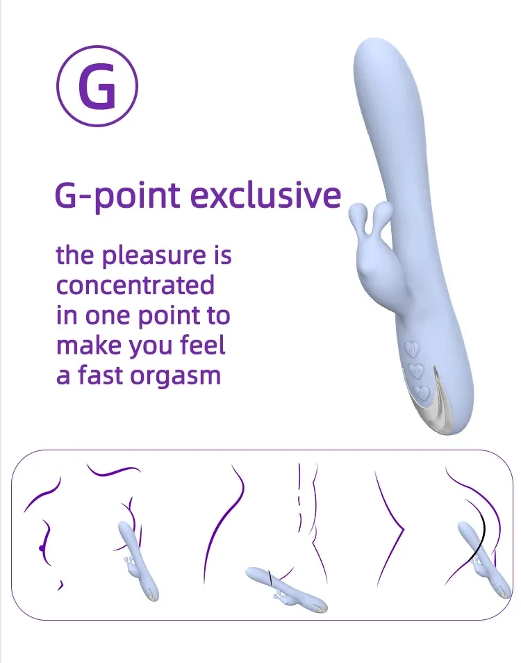 VIBRADOR DE CONEJO DOBLE PUNTO G