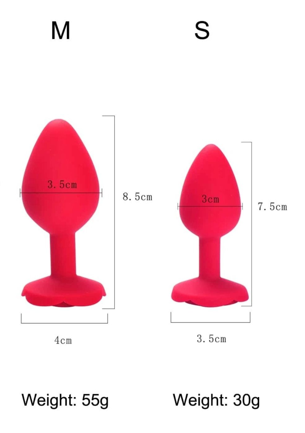 Plug Anal Silicona Rosita Talla M