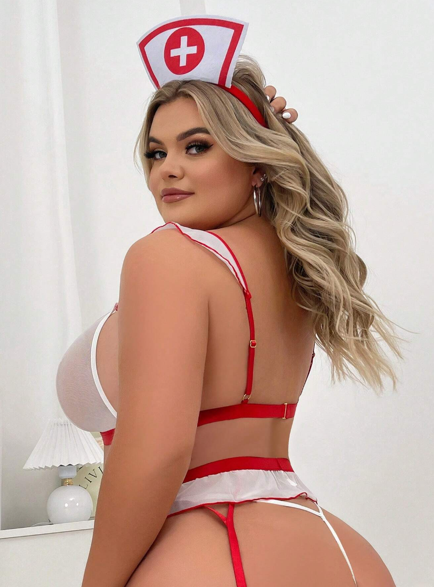 Sexy Traje de  Enfermera PLUS