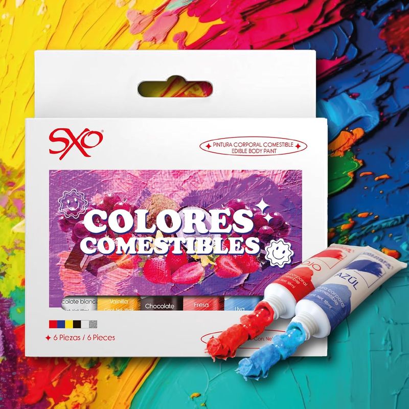 PINTURA CORPORAL COMESTIBLE 6 PIEZAS