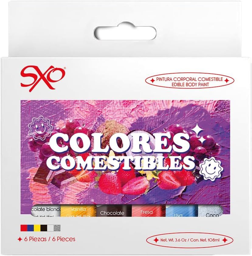 PINTURA CORPORAL COMESTIBLE 6 PIEZAS