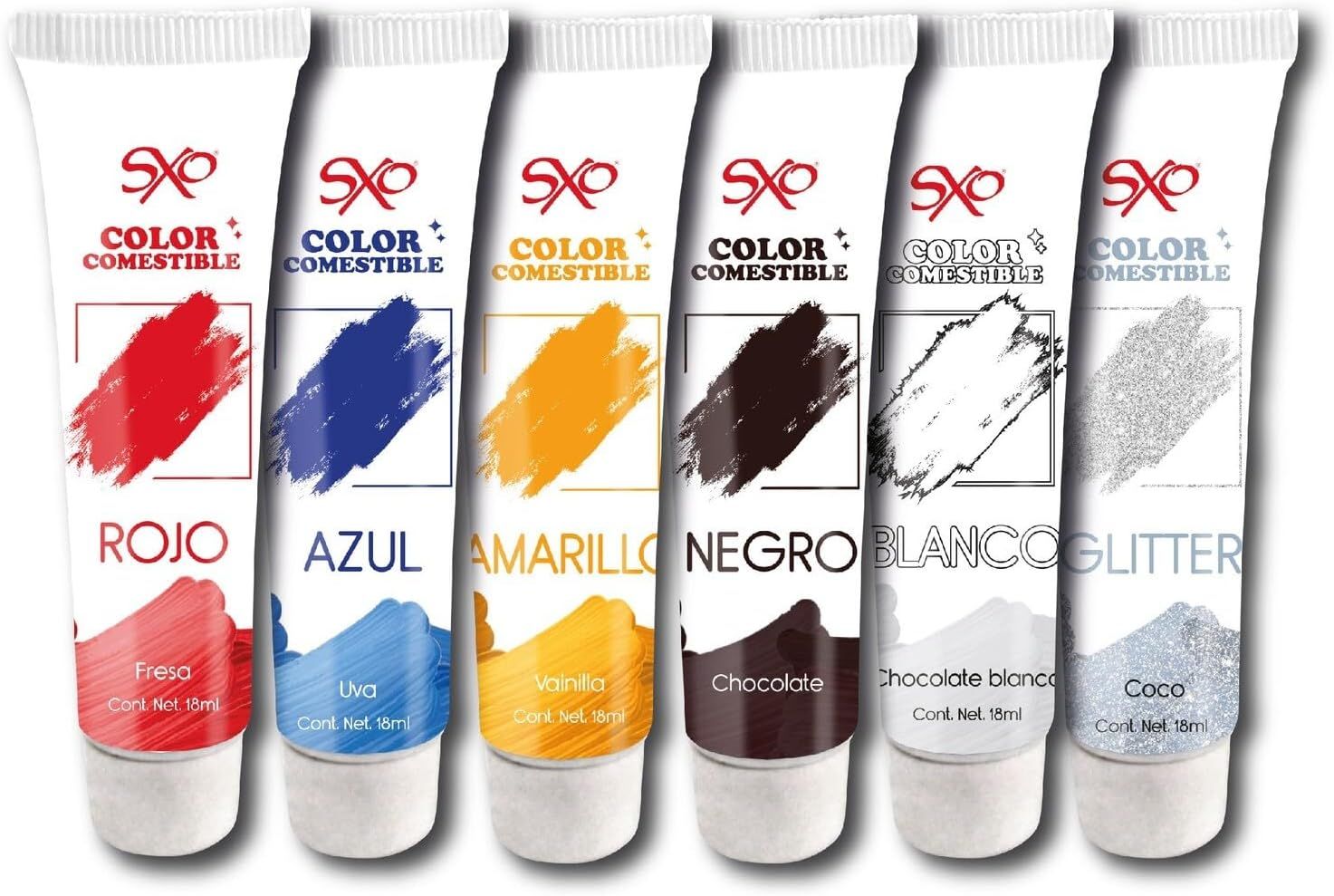 PINTURA CORPORAL COMESTIBLE 6 PIEZAS