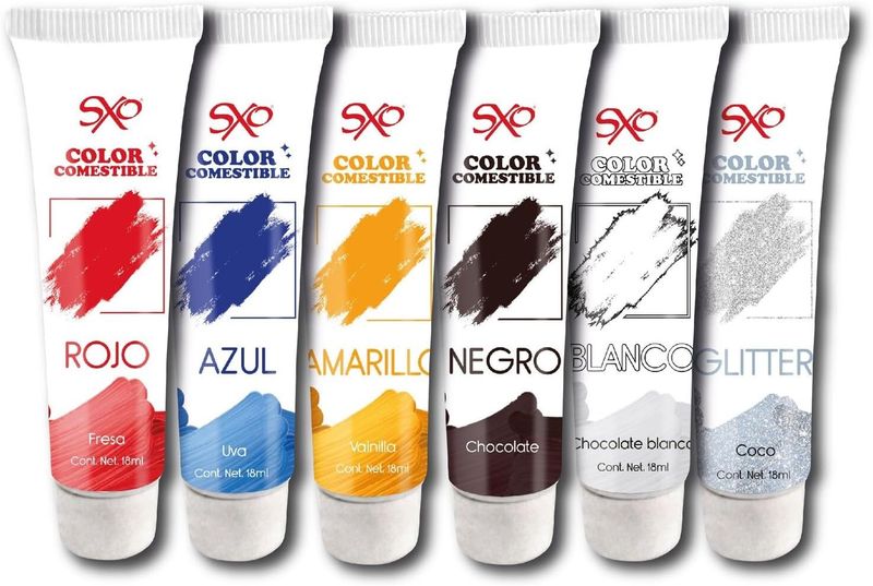 PINTURA CORPORAL COMESTIBLE 6 PIEZAS