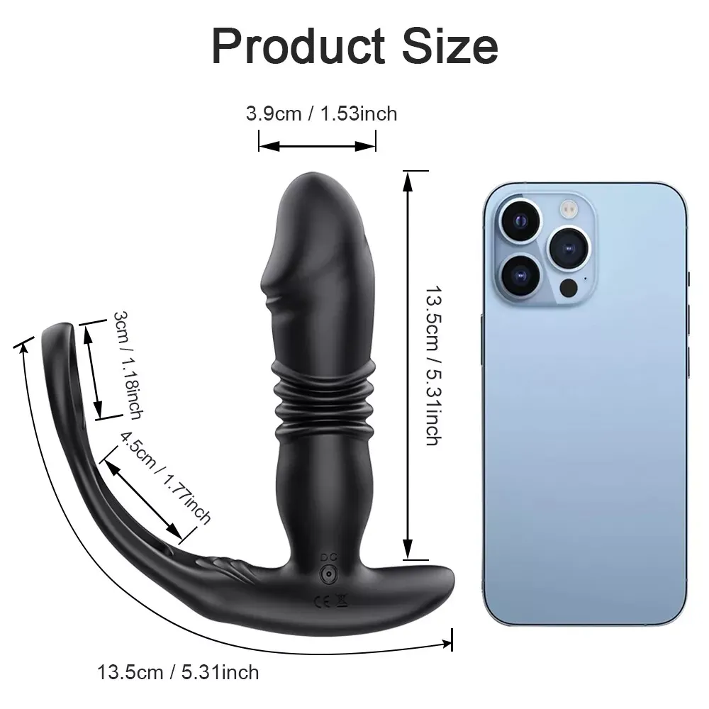 Vibrador y Masajeador de Prostata con Anillos +APP
