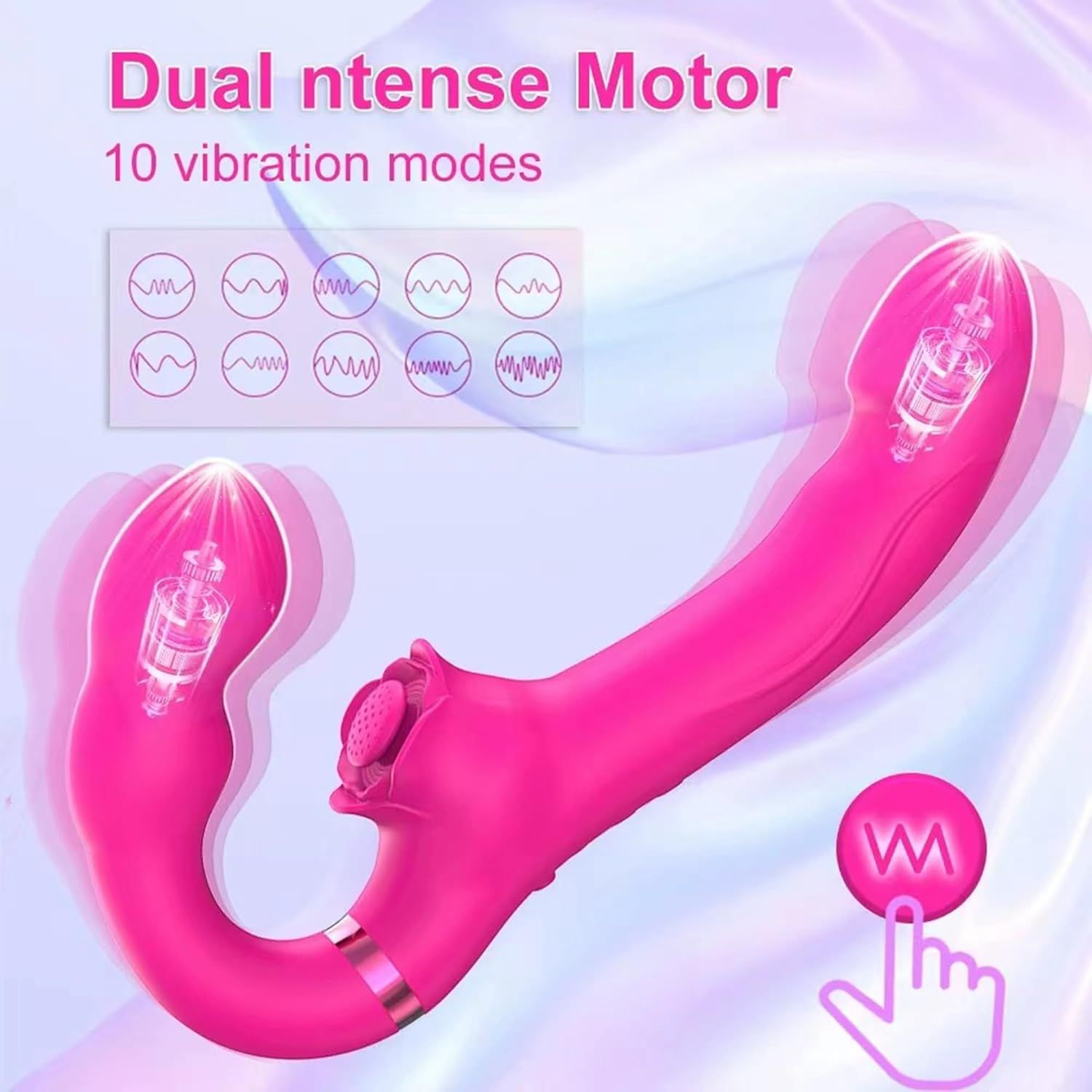 Vibrador Punto G Doble Motor Control Remoto Flexible