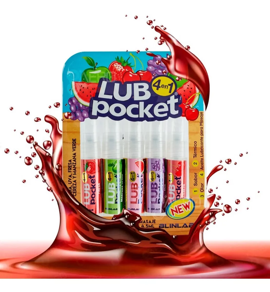 KIT LUB POCKET LURICANTE DE SABORES 4 EN 1