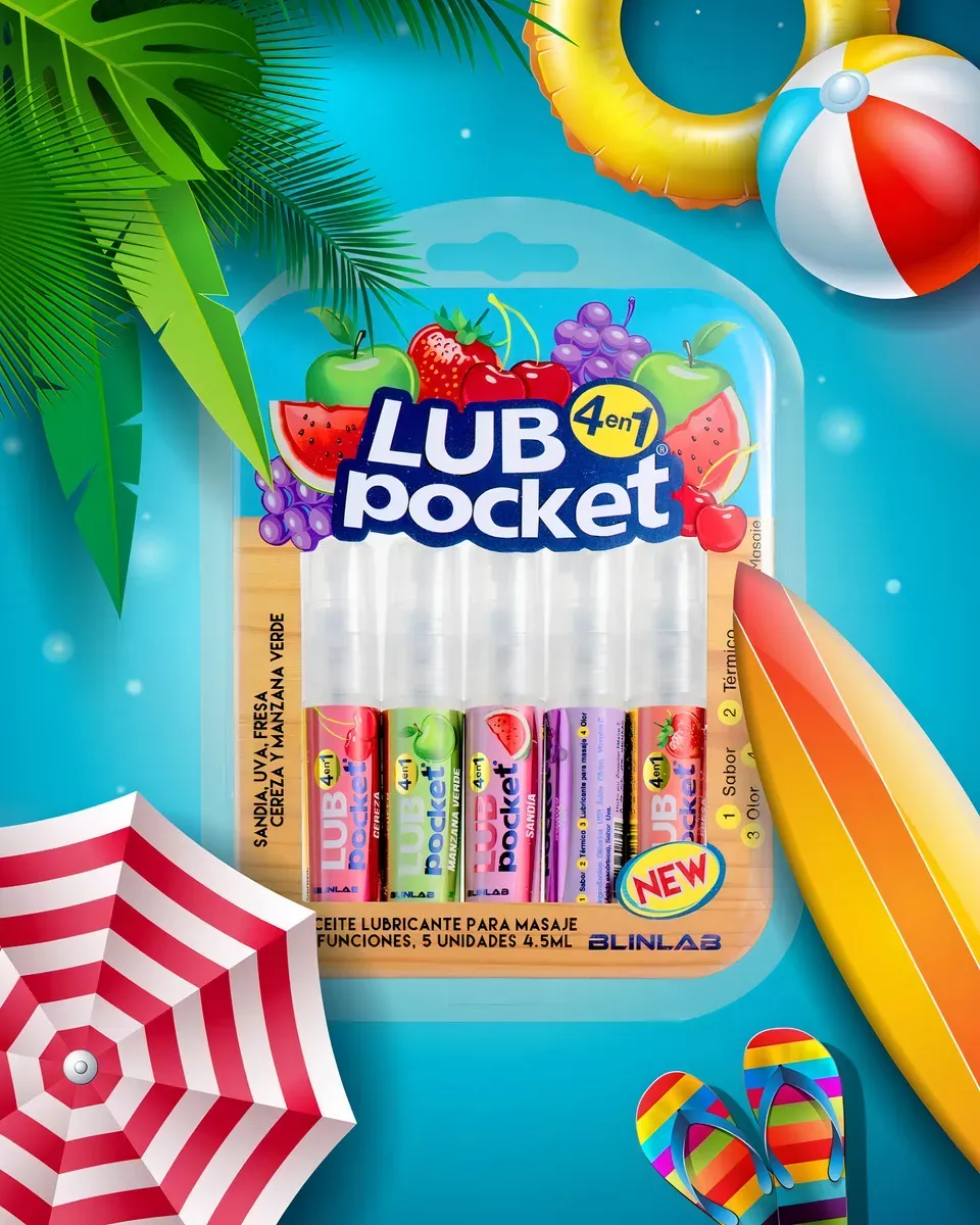 KIT LUB POCKET LURICANTE DE SABORES 4 EN 1