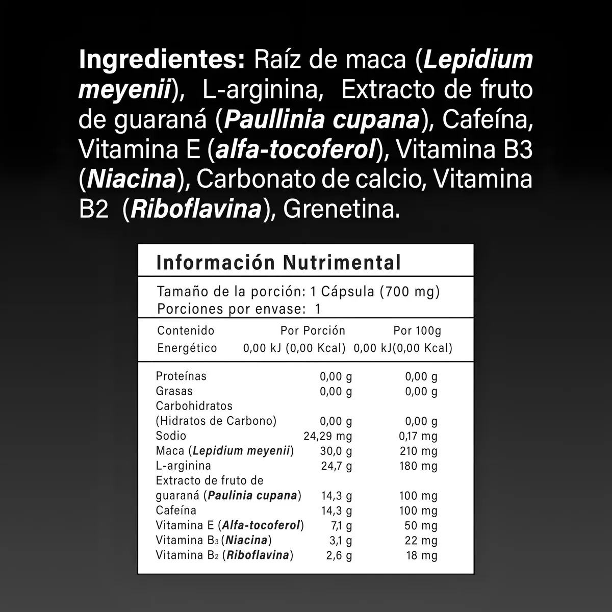 Black Beast® Cápsula Vigorizante Potencia Extrema