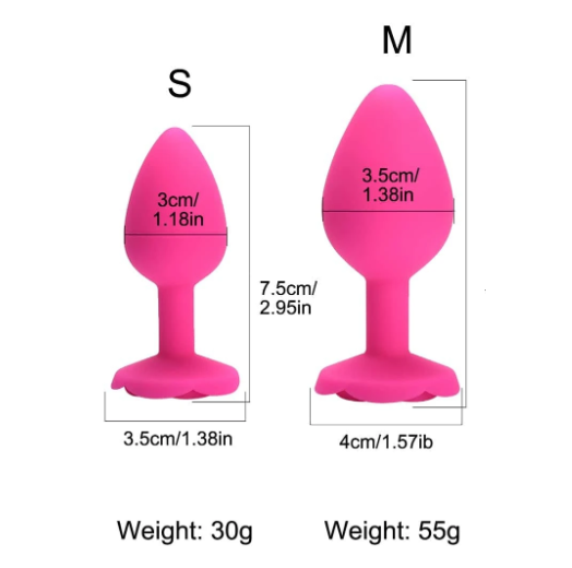 Plug Anal de Silicona Rosita Fuscia Talla S