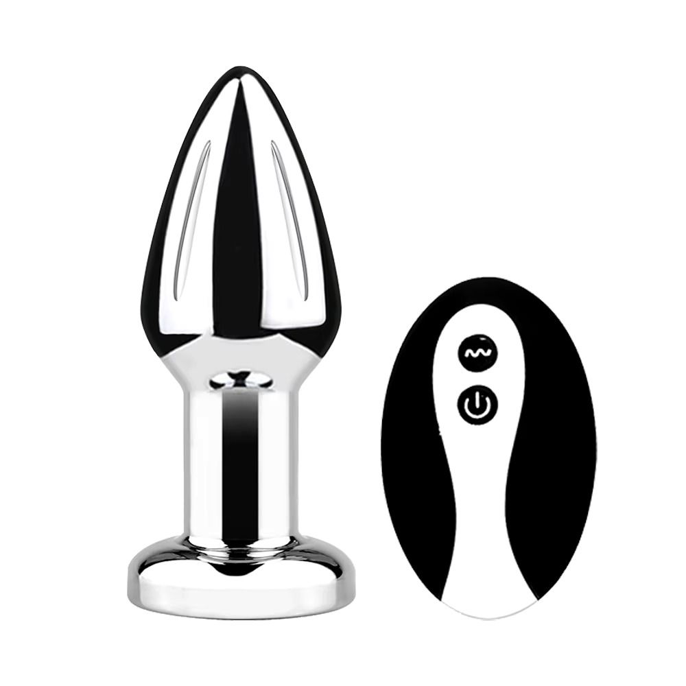 Plug Vibrador Metalico Control Remoto &quot;S&quot;