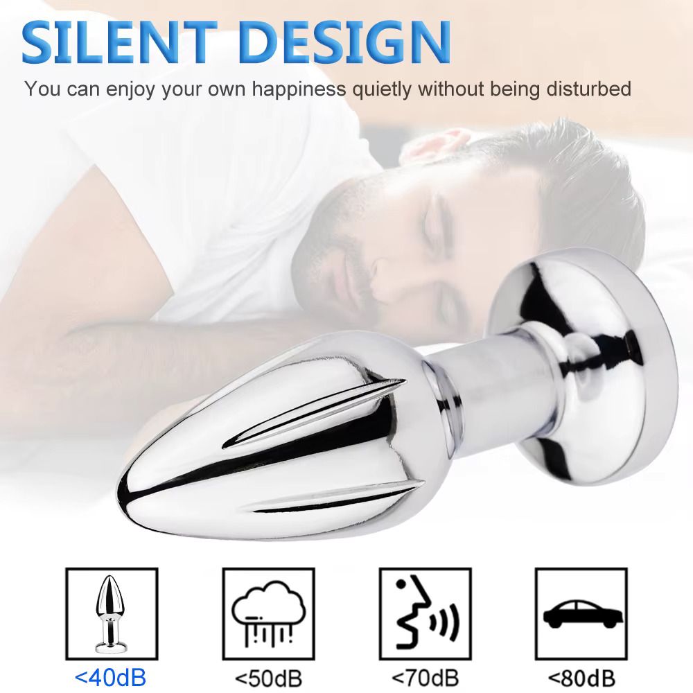 Plug Vibrador Metalico Control Remoto &quot;S&quot;