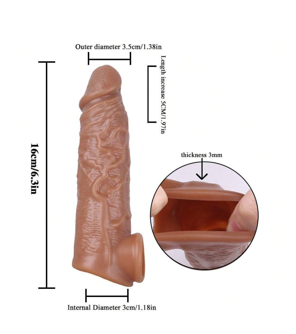 Funda Extencion para Pene color Piel Talla M