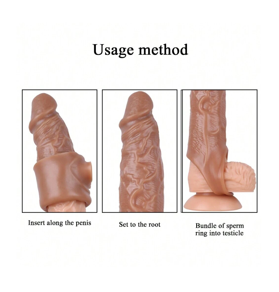 Funda Extencion para Pene color Piel Talla M