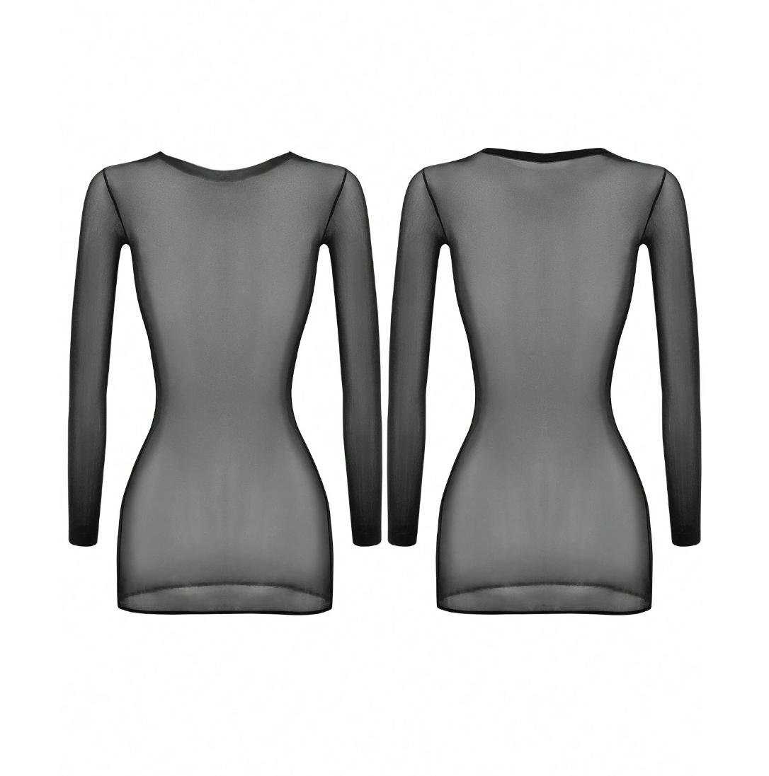 Sensual vestido traslucido negro