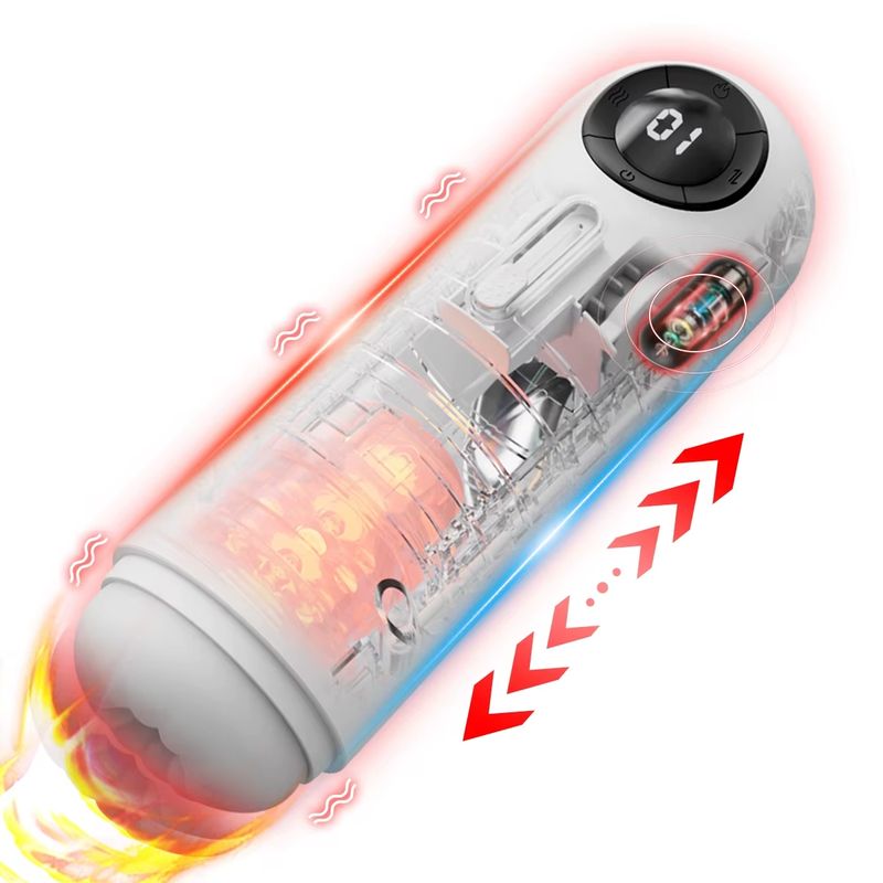 Masturbador Automatico Telescópico Tipo Capsula con Sonido