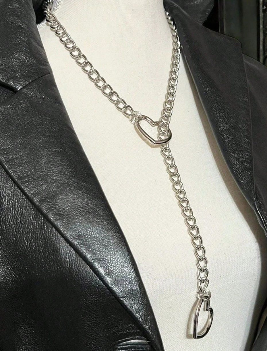 Collar sexy doble corazón