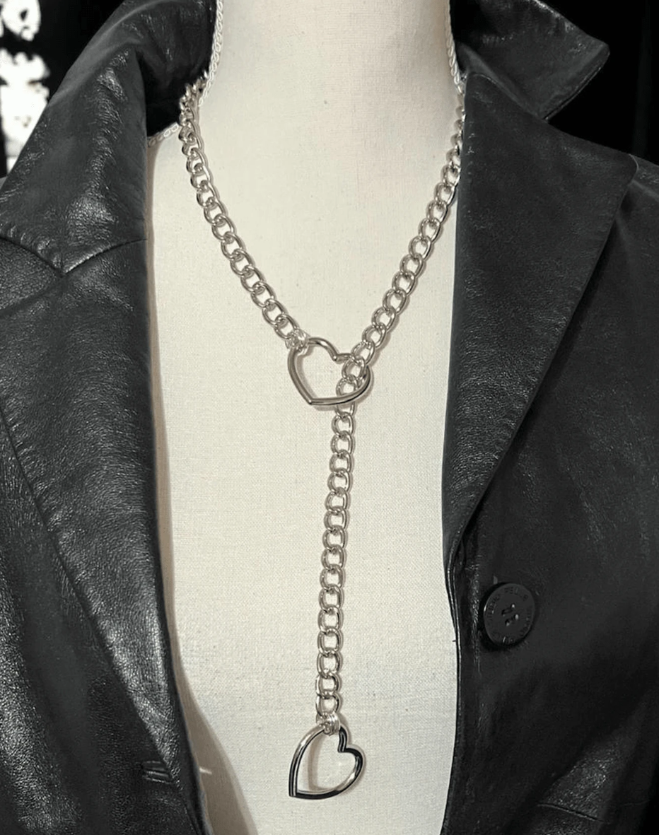 Collar sexy doble corazón