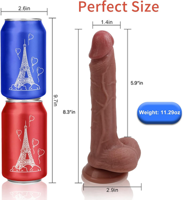DILDO CONSOLADOR  REALISTA 8.2&quot; SUCCION FUERTE