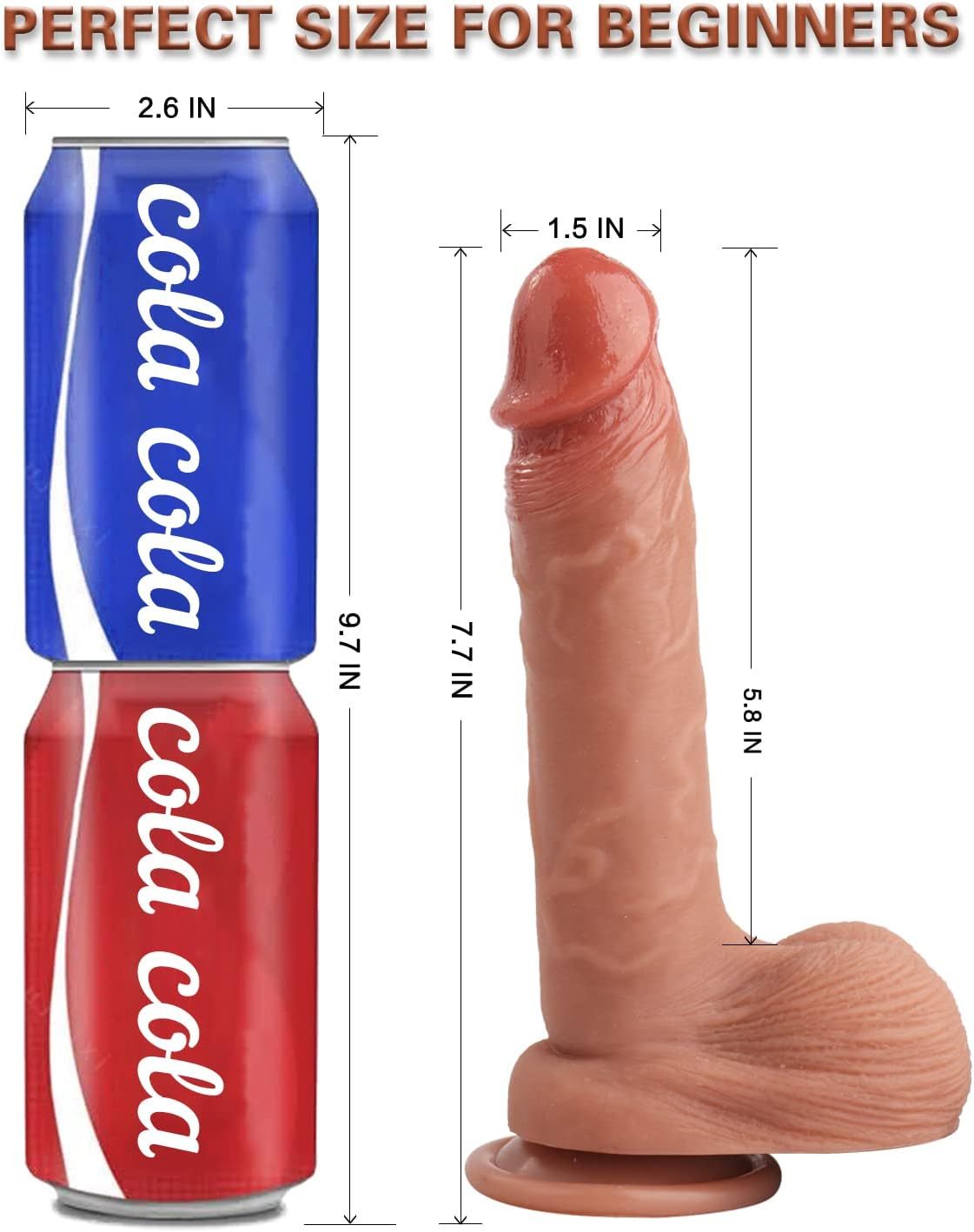 DILDO CONSOLADOR REALISTA PRINCIPIANTES 7.7&quot;