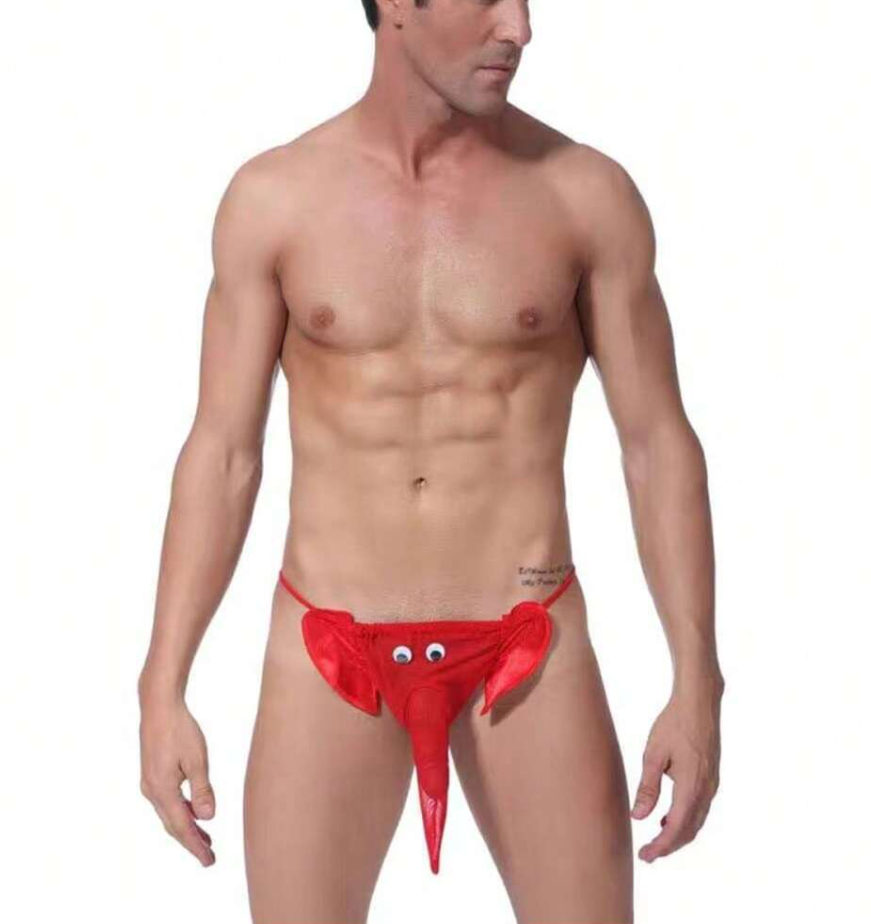 Tanga roja de Elefante para hombre