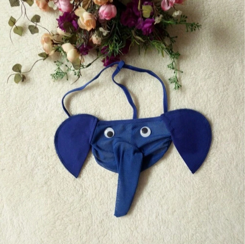 Tanga azul de elefante para él
